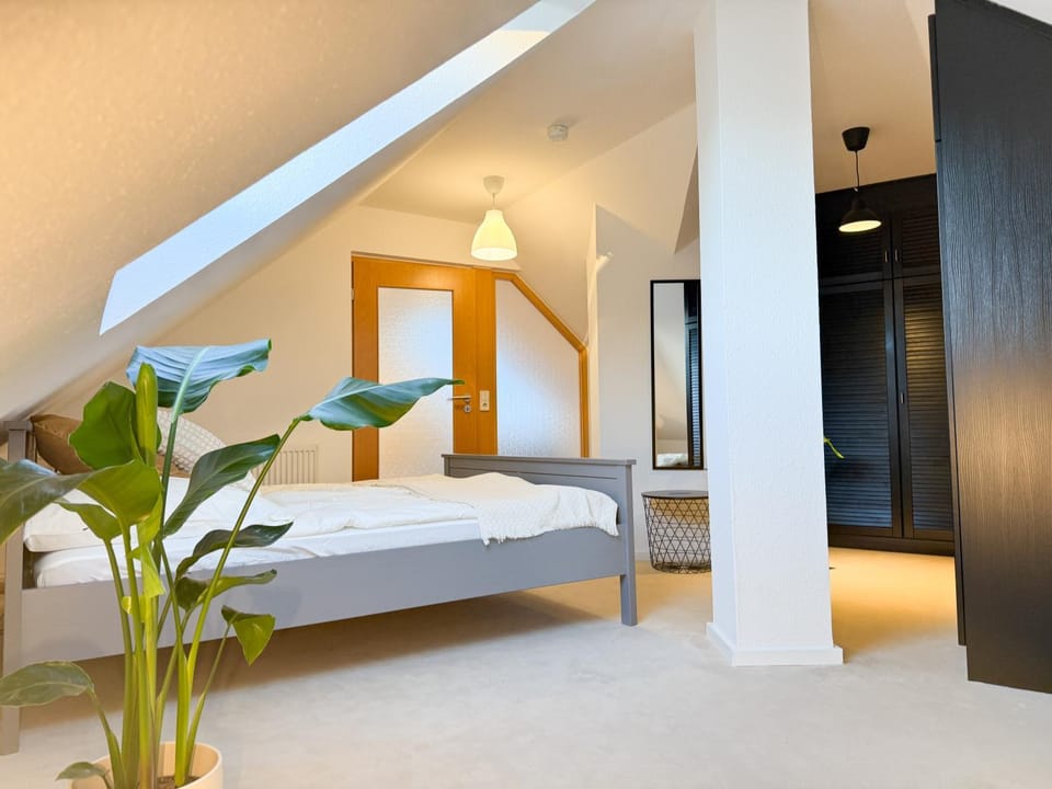 Bed, Photo of the whole room, Bedroom, internet, wardrobe
