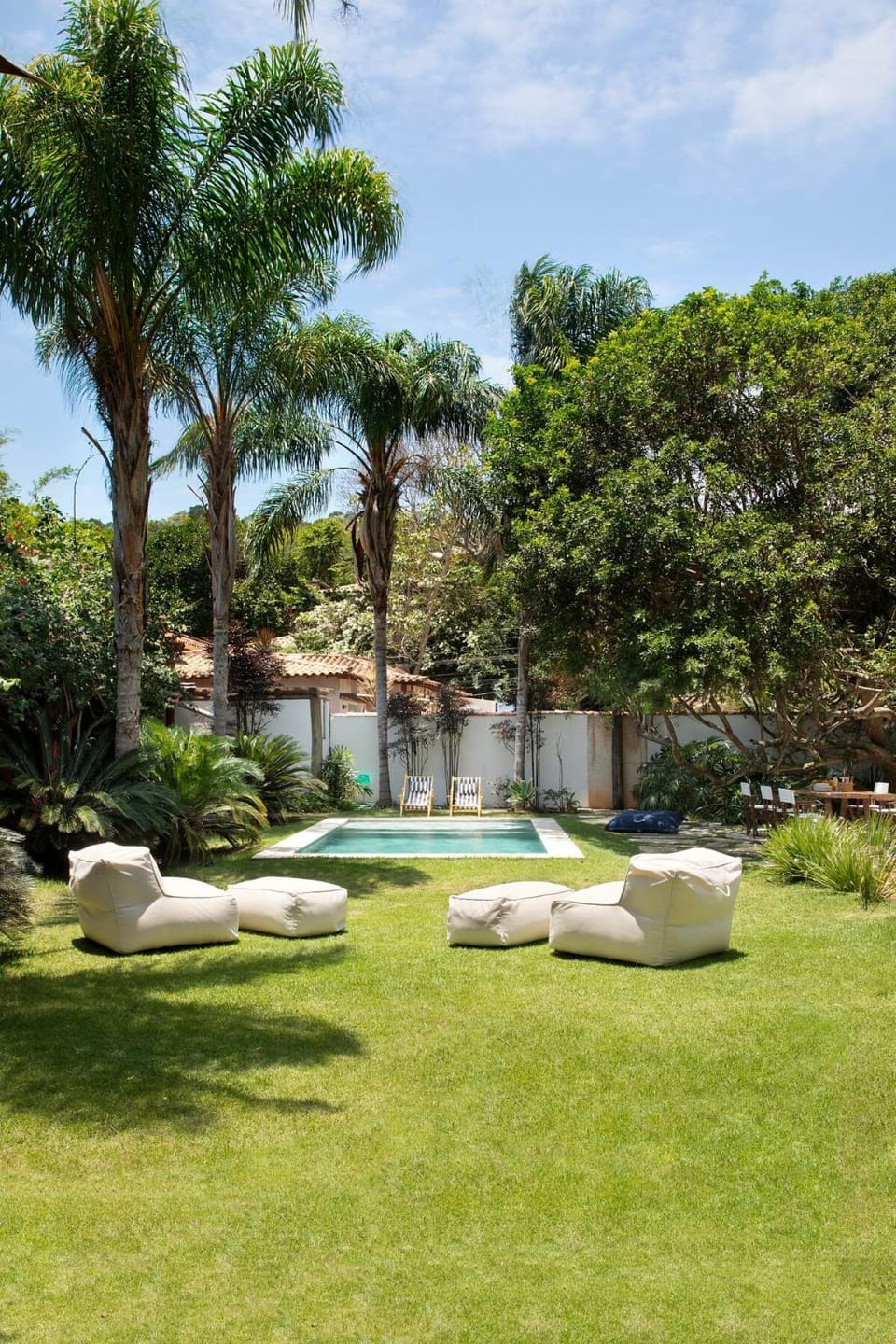 Day, Natural landscape, Garden, Garden view, Pool view, Swimming pool, sunbed