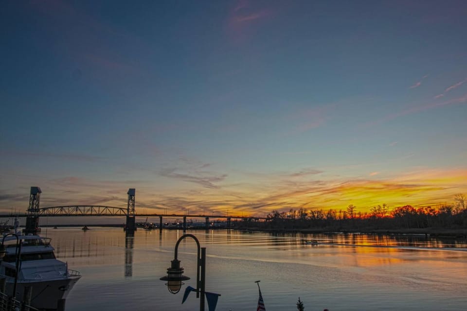 Natural landscape, River view, Sunset