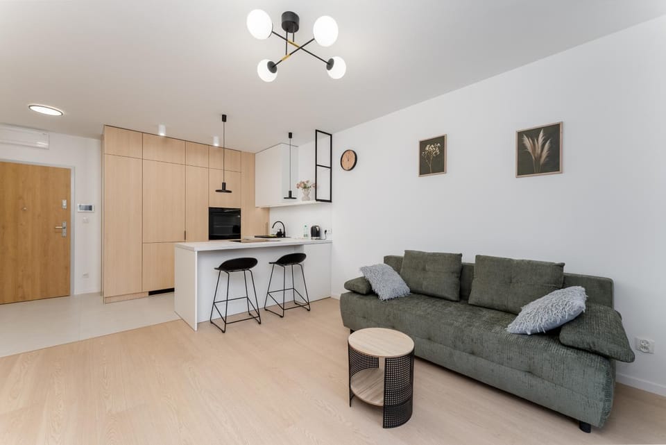 Kitchen or kitchenette, Living room, oven