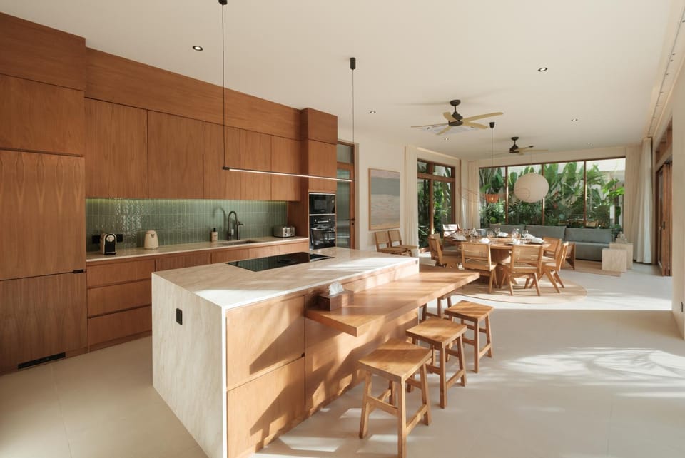 Kitchen or kitchenette, Living room, Dining area, oven, stove