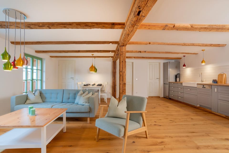 Kitchen or kitchenette, Living room, Dining area