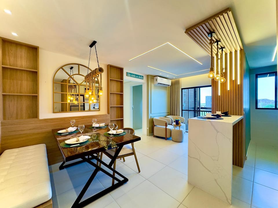 Dining area, air conditioner