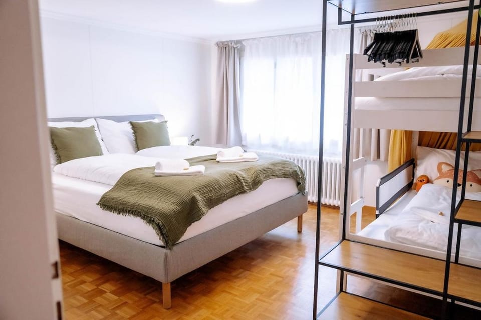 Bed, Photo of the whole room, Bedroom, towels, wardrobe