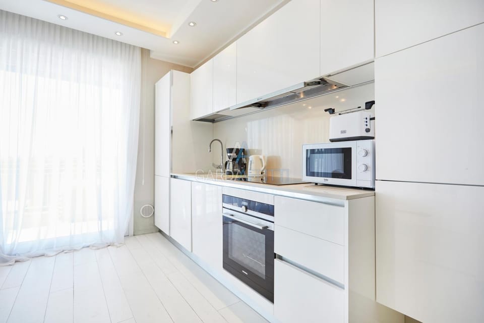 Kitchen or kitchenette, dishwasher, oven, stove, toaster