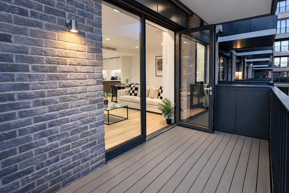 Property building, View (from property/room), Balcony/Terrace, Living room