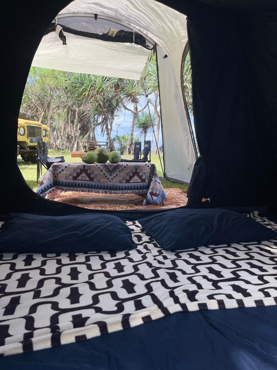 Bed, Day, Garden view