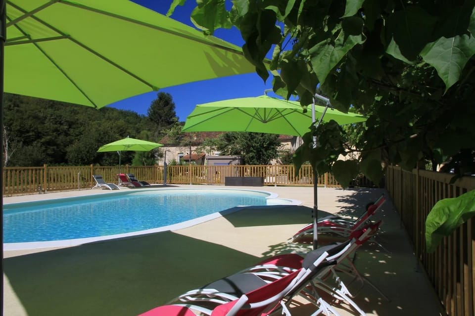 Property building, Living room, Swimming pool