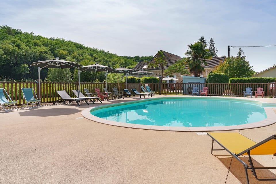 Property building, Living room, Swimming pool
