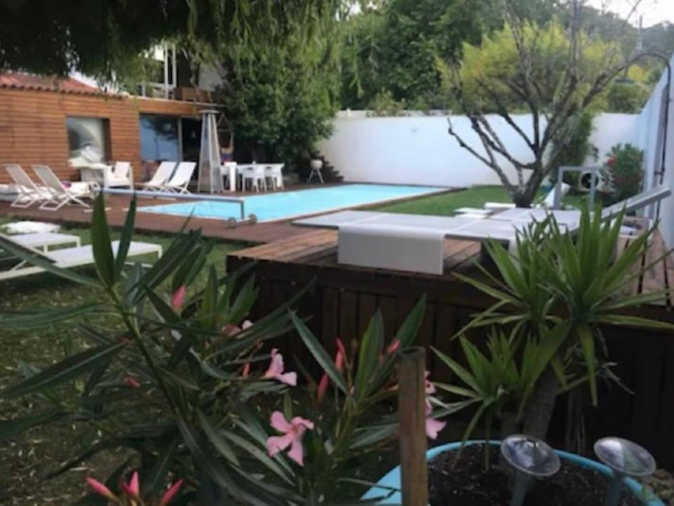 Property building, Living room, Swimming pool