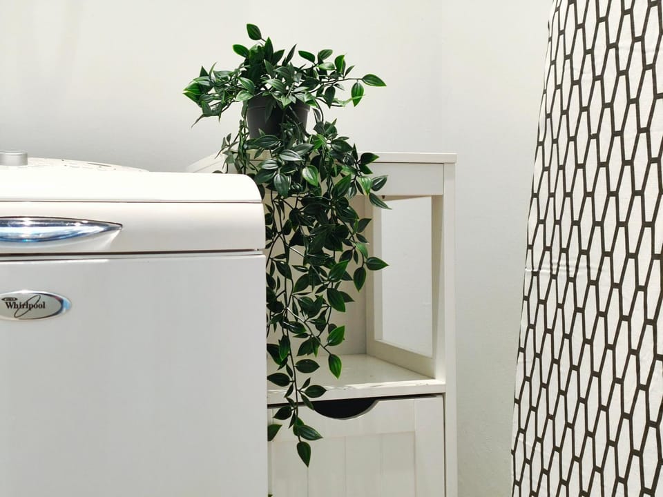 flat iron, washing machine