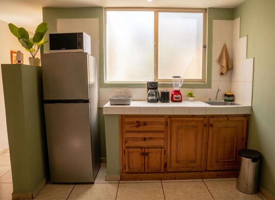 Kitchen or kitchenette, oven