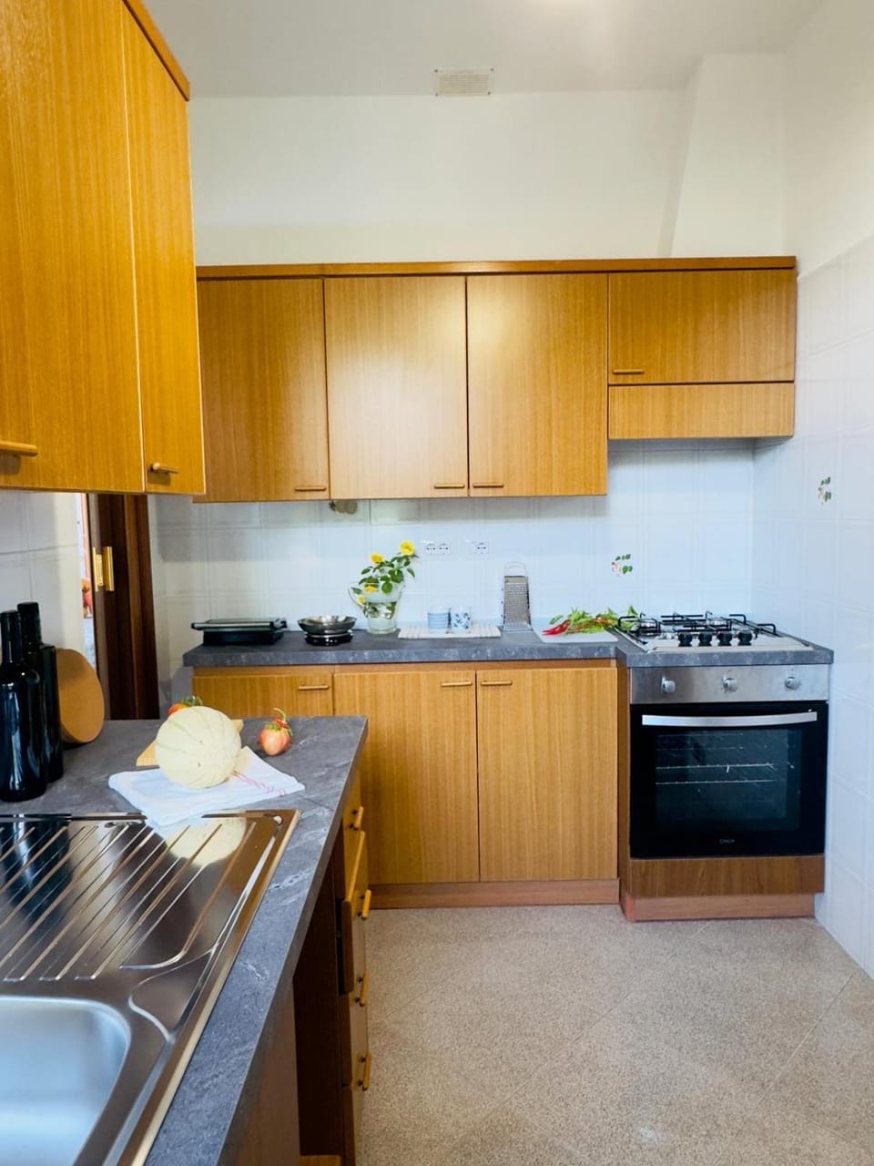 Kitchen or kitchenette, stove, toaster