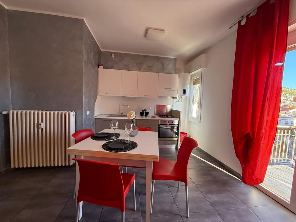 Kitchen or kitchenette, Living room, stove