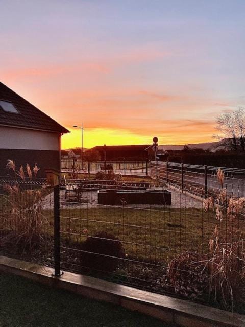 Property building, Sunset, Inner courtyard view