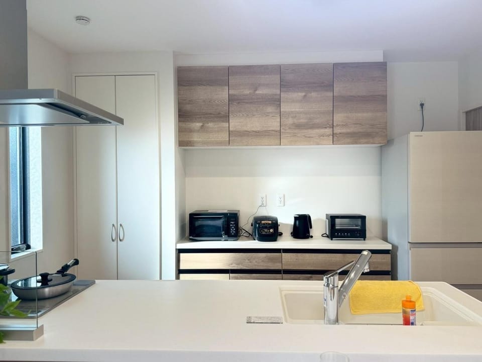 Kitchen or kitchenette, toaster