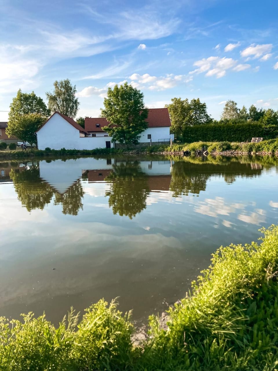 Property building, Natural landscape, Lake view