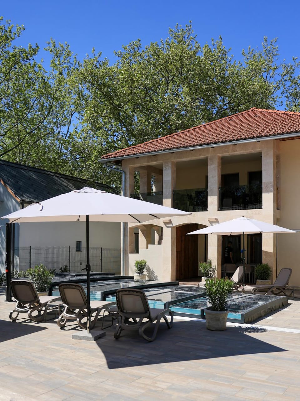 Property building, Pool view, sunbed