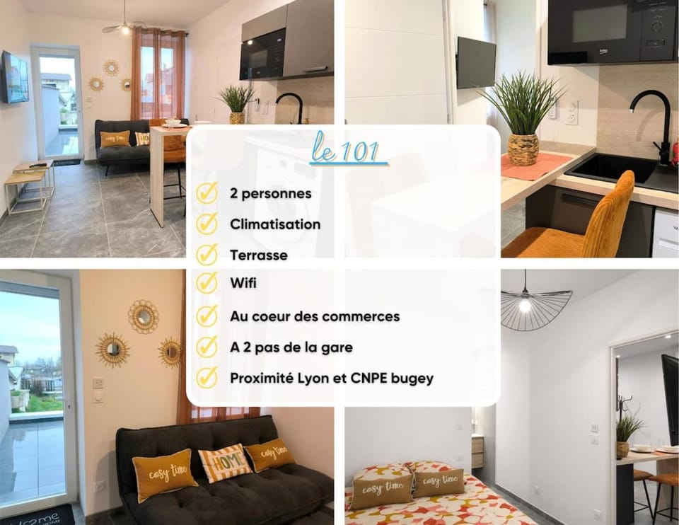 Le 101 -T2 avec terrasse, commerces & gare à pied Apartment in Auvergne-Rhône-Alpes