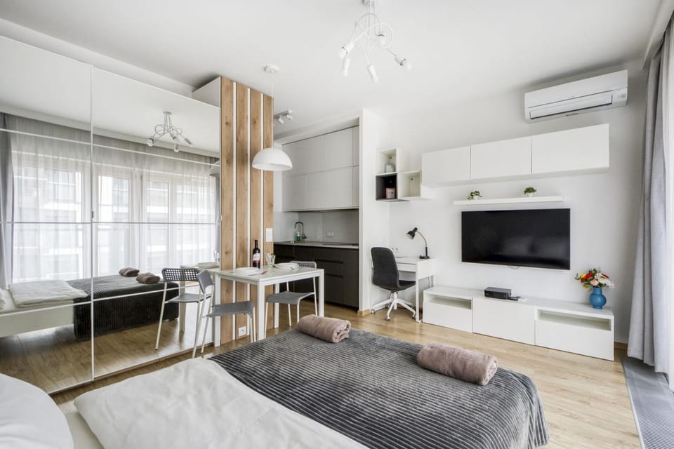 Bed, TV and multimedia, Photo of the whole room, air conditioner