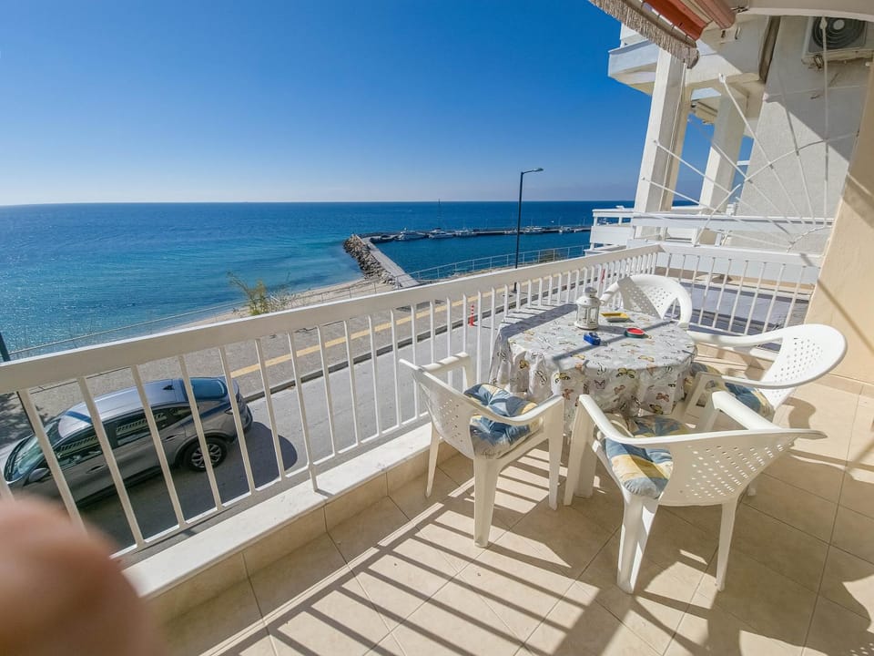 View (from property/room), Balcony/Terrace, Balcony/Terrace, Seating area, Beach, Sea view