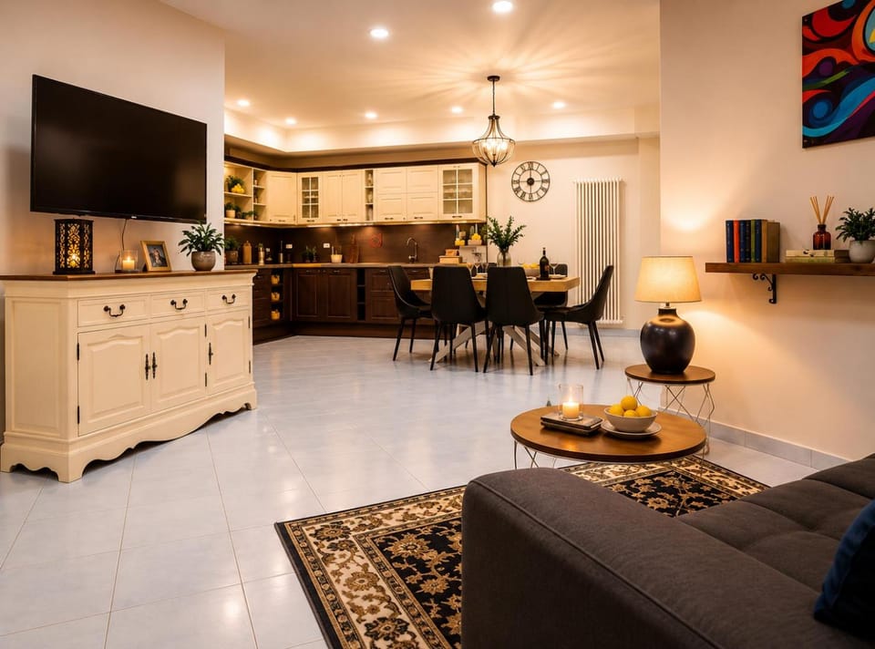 TV and multimedia, Living room, Seating area, Dining area