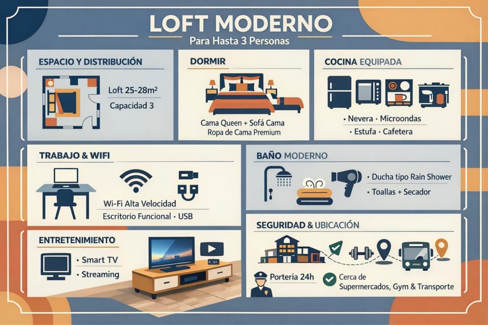 Loft de negocios con Wi-Fi de alta velocidad Apartment in Bogota