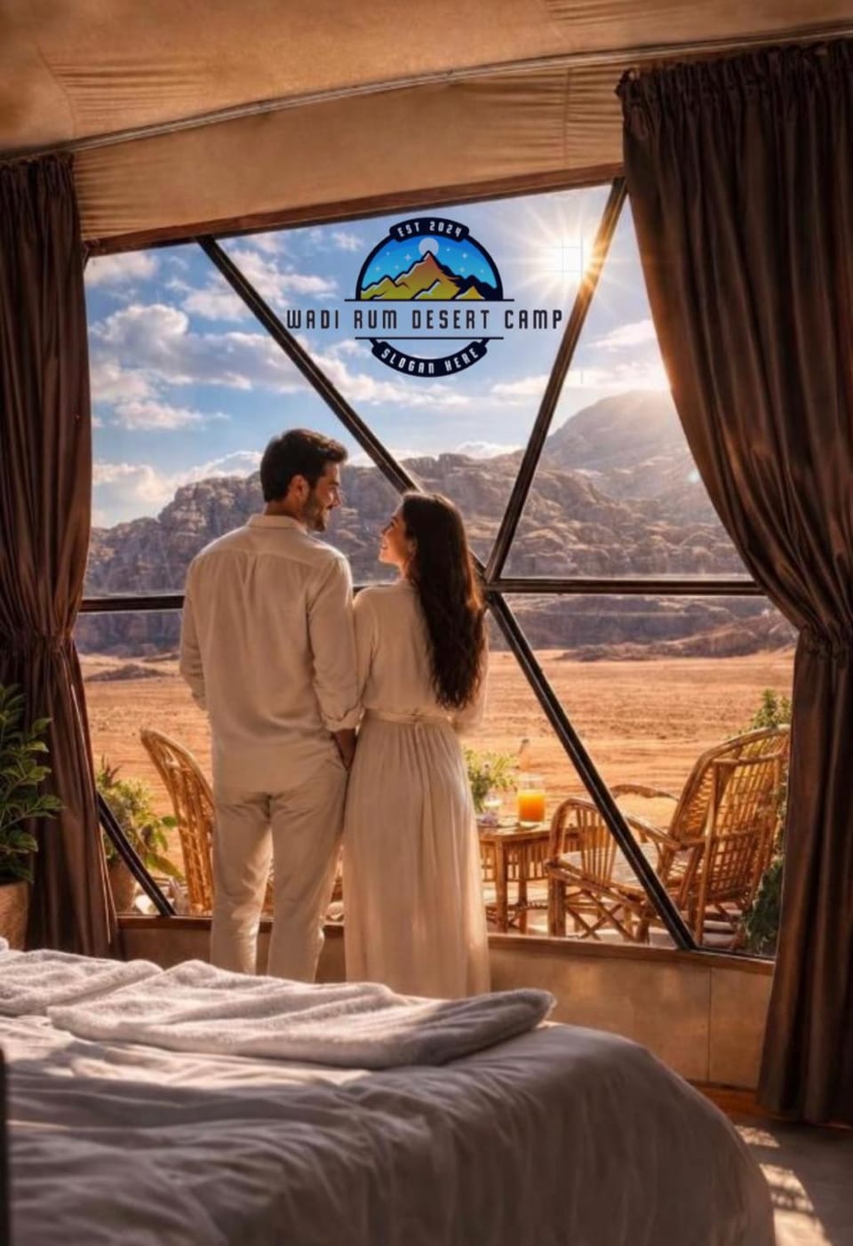 Bed, Natural landscape, Photo of the whole room, Logo/Certificate/Sign, Bedroom, Guests, Mountain view, group of guests