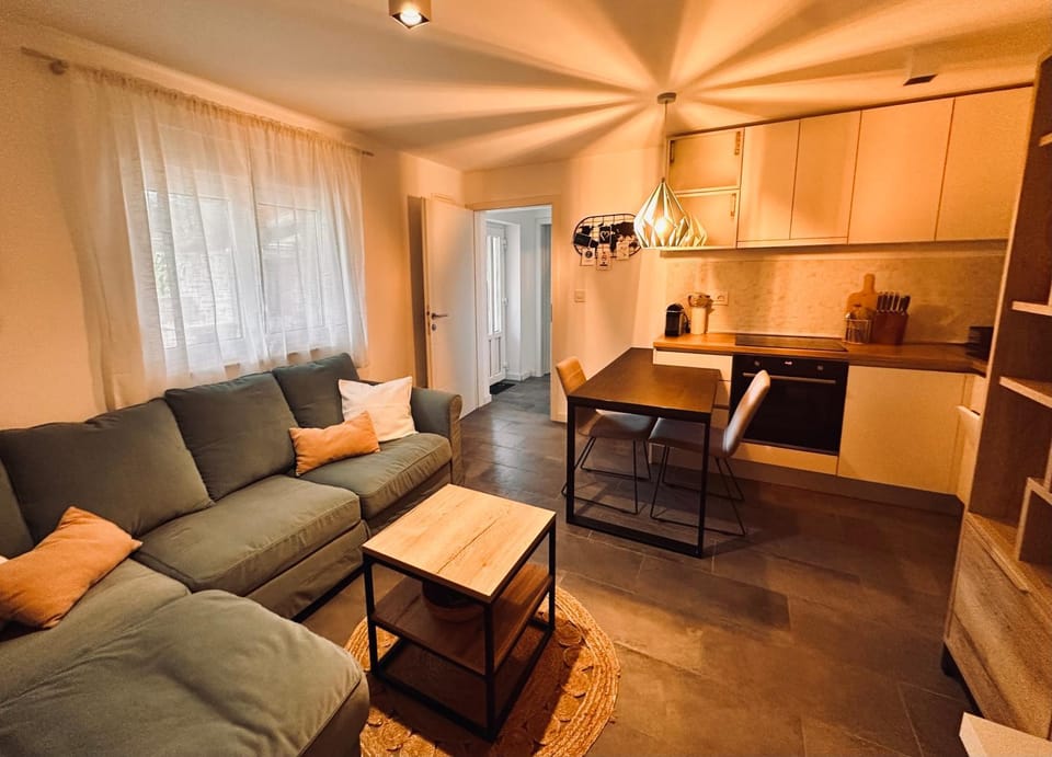 Living room, kitchen