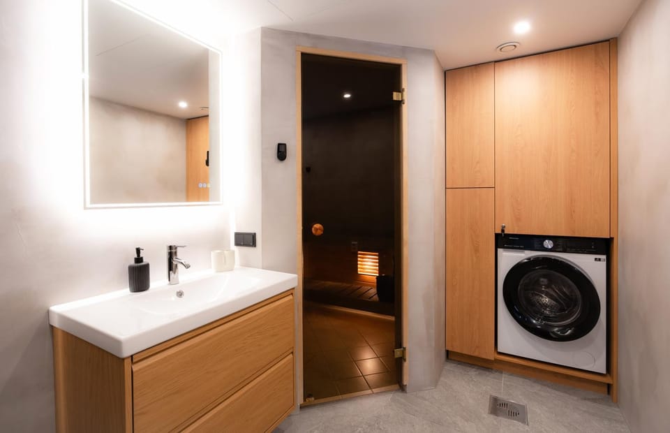 Shower, washing machine