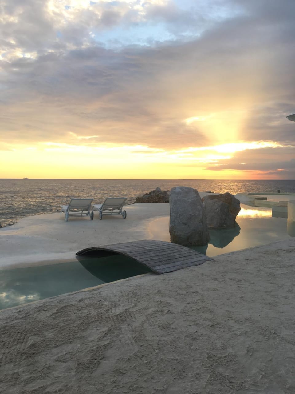 Swimming pool, Sunset