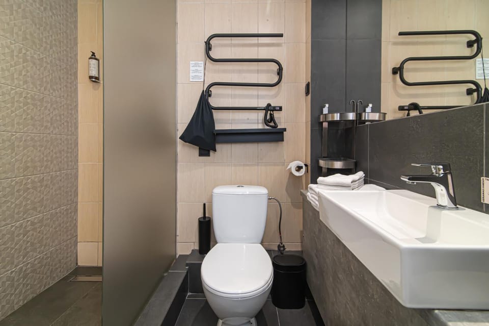 Shower, Toilet, Bathroom, towels