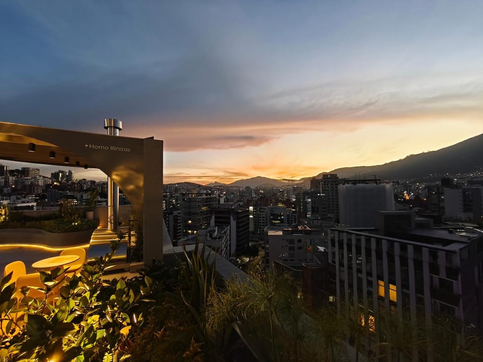 City view, Mountain view, Sunset