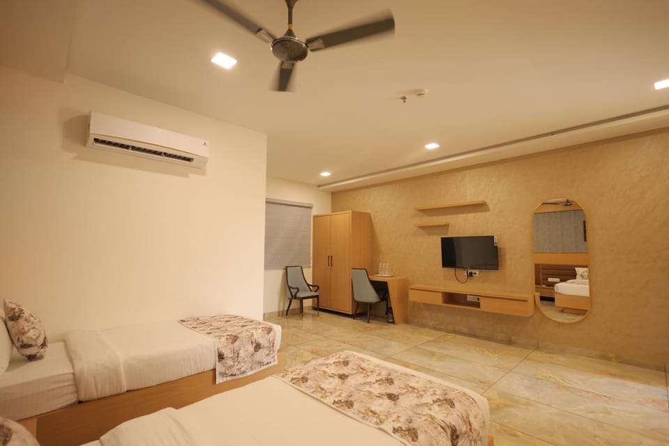 TV and multimedia, wardrobe, air conditioner