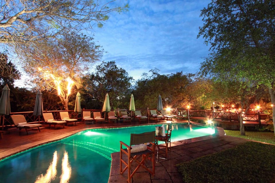 Pool view, Swimming pool, Sunset