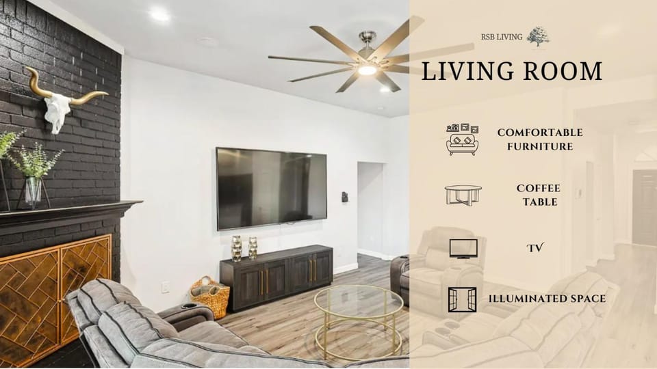 5BR Getaway in DeSoto with Pool Hot Tub & Cinema Villa in DeSoto