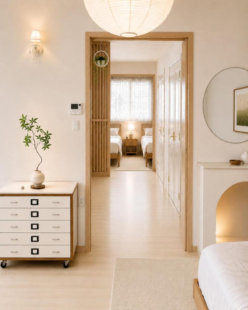 홍대중심, 홍대입구8번, 3Bed 2Room, 5인, 짐보관, 홀텔식침구, 공항버스8분, 쇼핑거리3분, 숲속공원 Villa in Seoul