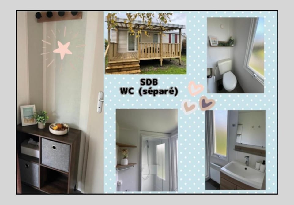 Mobilhome 2 chambres 4-6 pers les charmettes siblu 4 étoiles aux mathes Campground/ 
RV Resort in Les Mathes