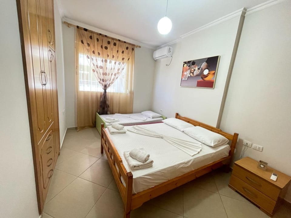 Bed, Photo of the whole room, Bedroom, towels, wardrobe