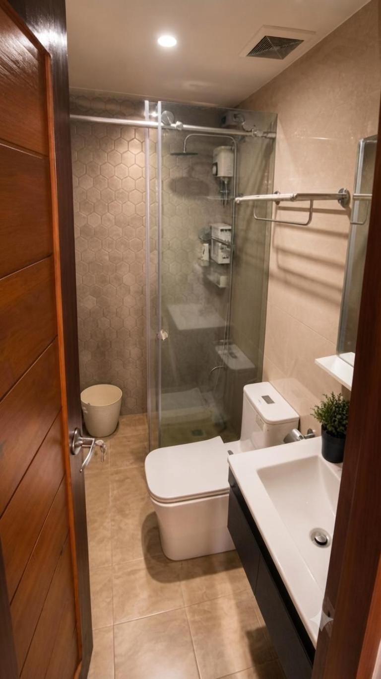 Shower, Toilet, Bathroom, bidet, towels