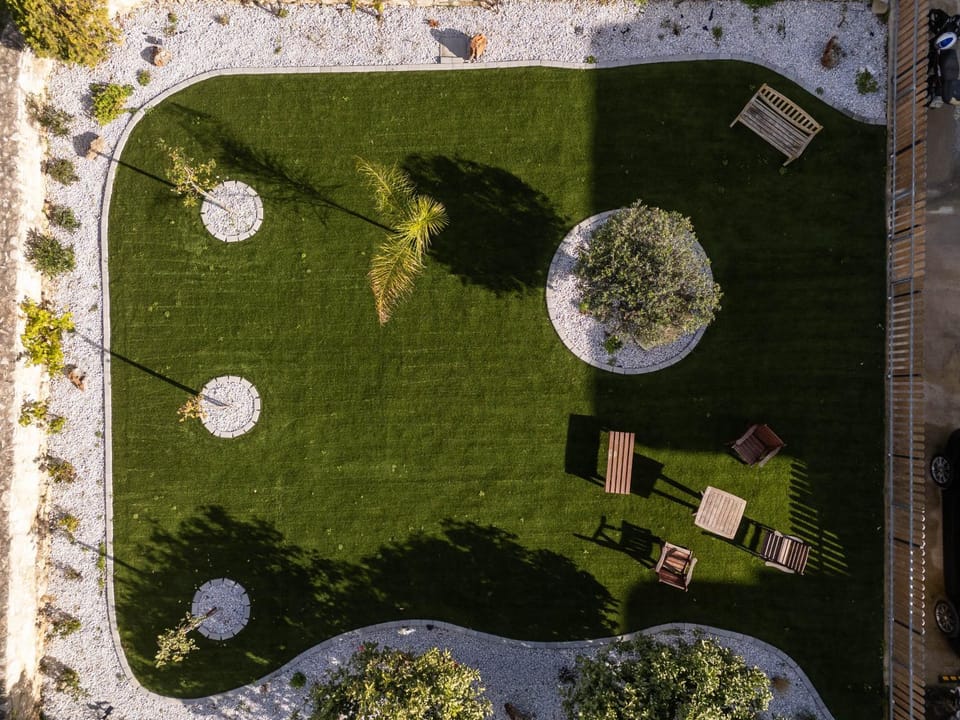 Natural landscape, Bird's eye view, Garden, Garden view
