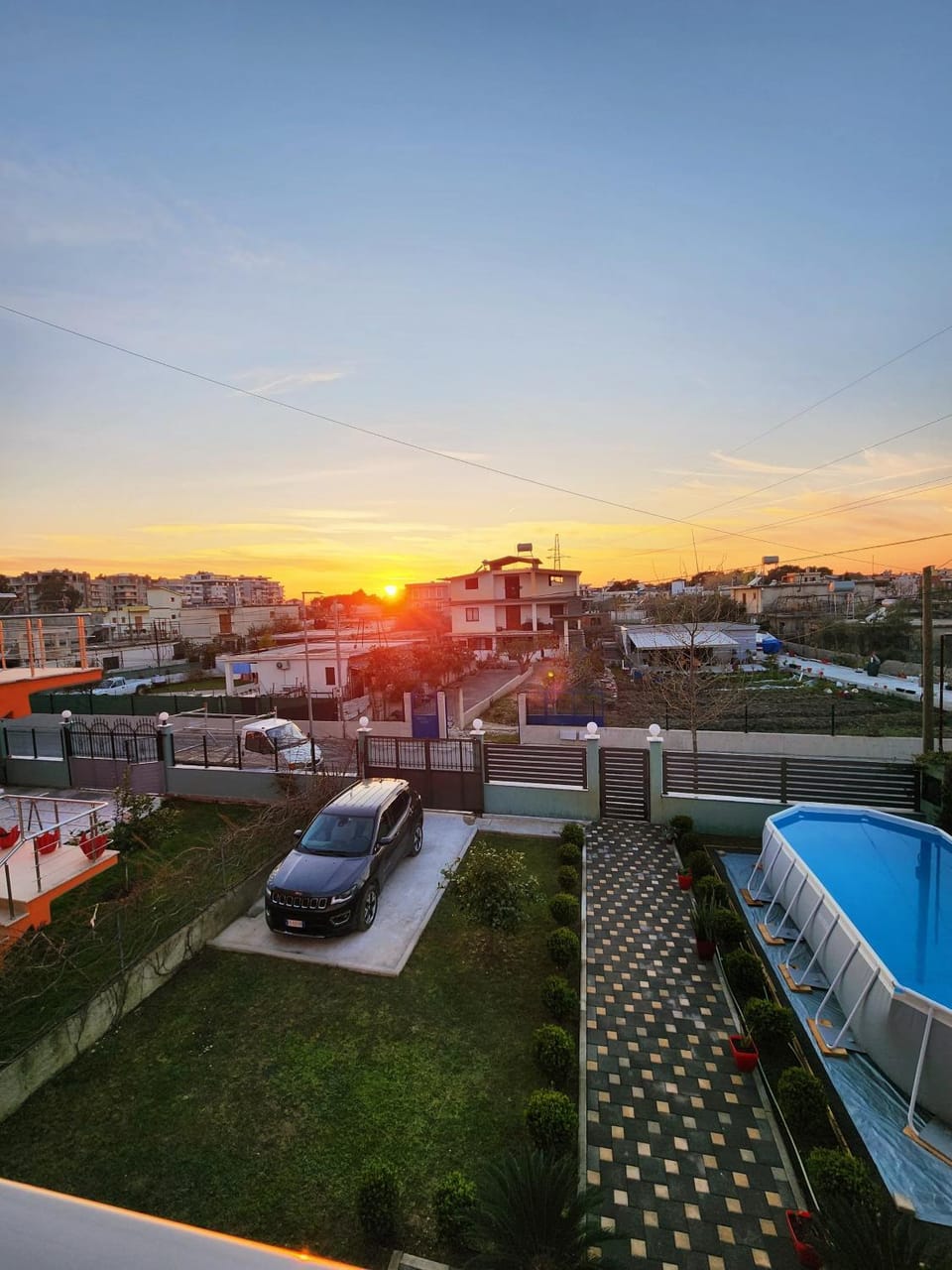 Pool view, Sunrise