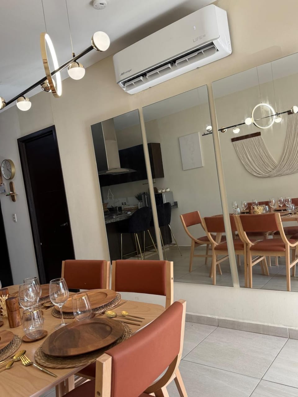 Modern apartment overlooking the ocean in front of the esplanade Apartment in Mazatlan