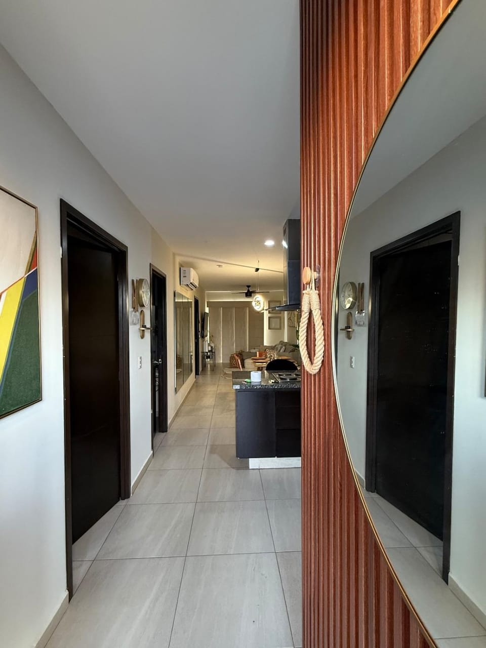 Modern apartment overlooking the ocean in front of the esplanade Apartment in Mazatlan