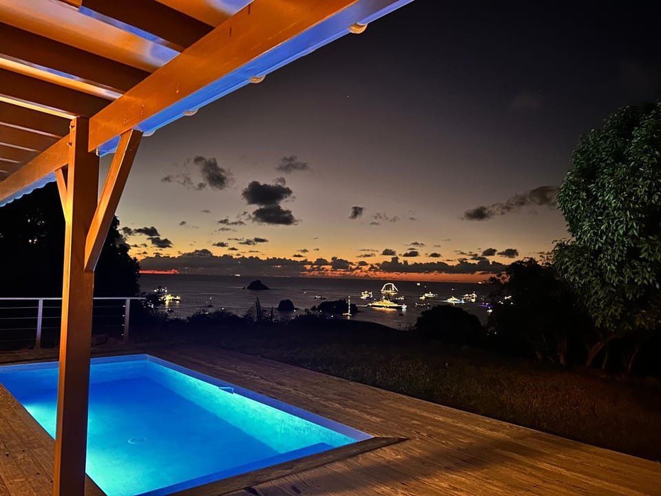 Pool view, Sunset