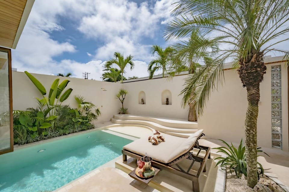 Patio, Day, Natural landscape, Garden, Pool view, Swimming pool, sunbed