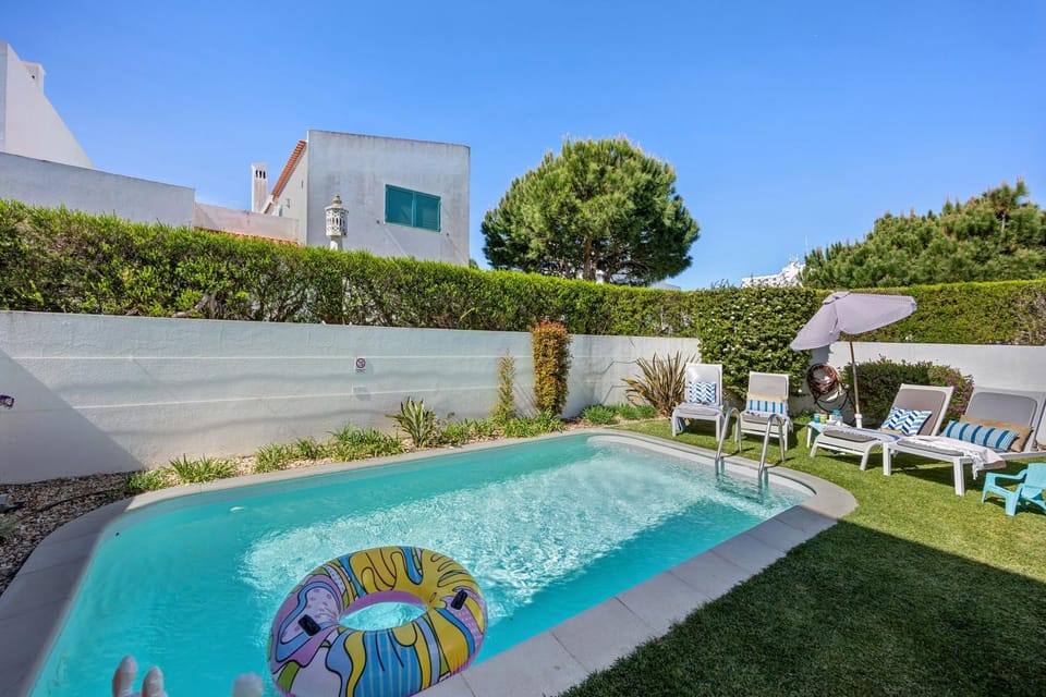 Property building, Living room, Swimming pool