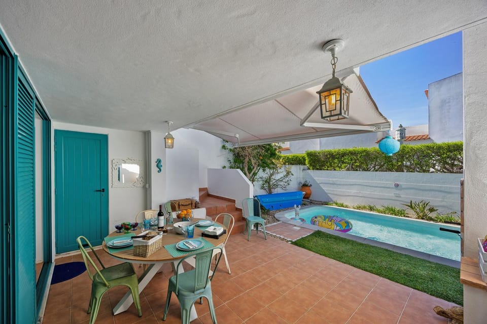 Property building, Living room, Swimming pool