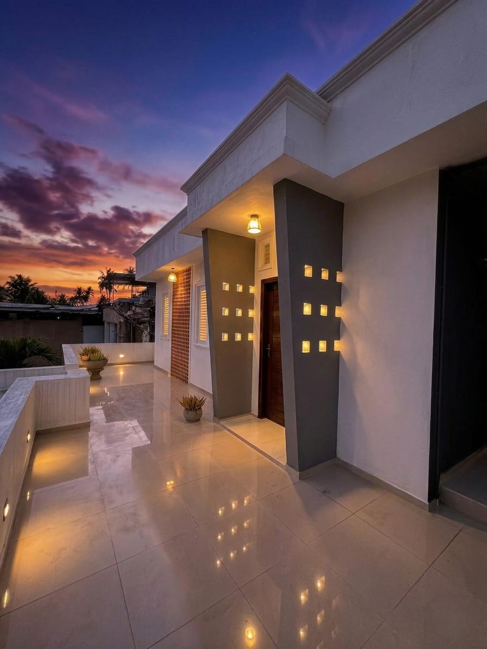 Patio, Night, View (from property/room), Balcony/Terrace, Living room, Seating area