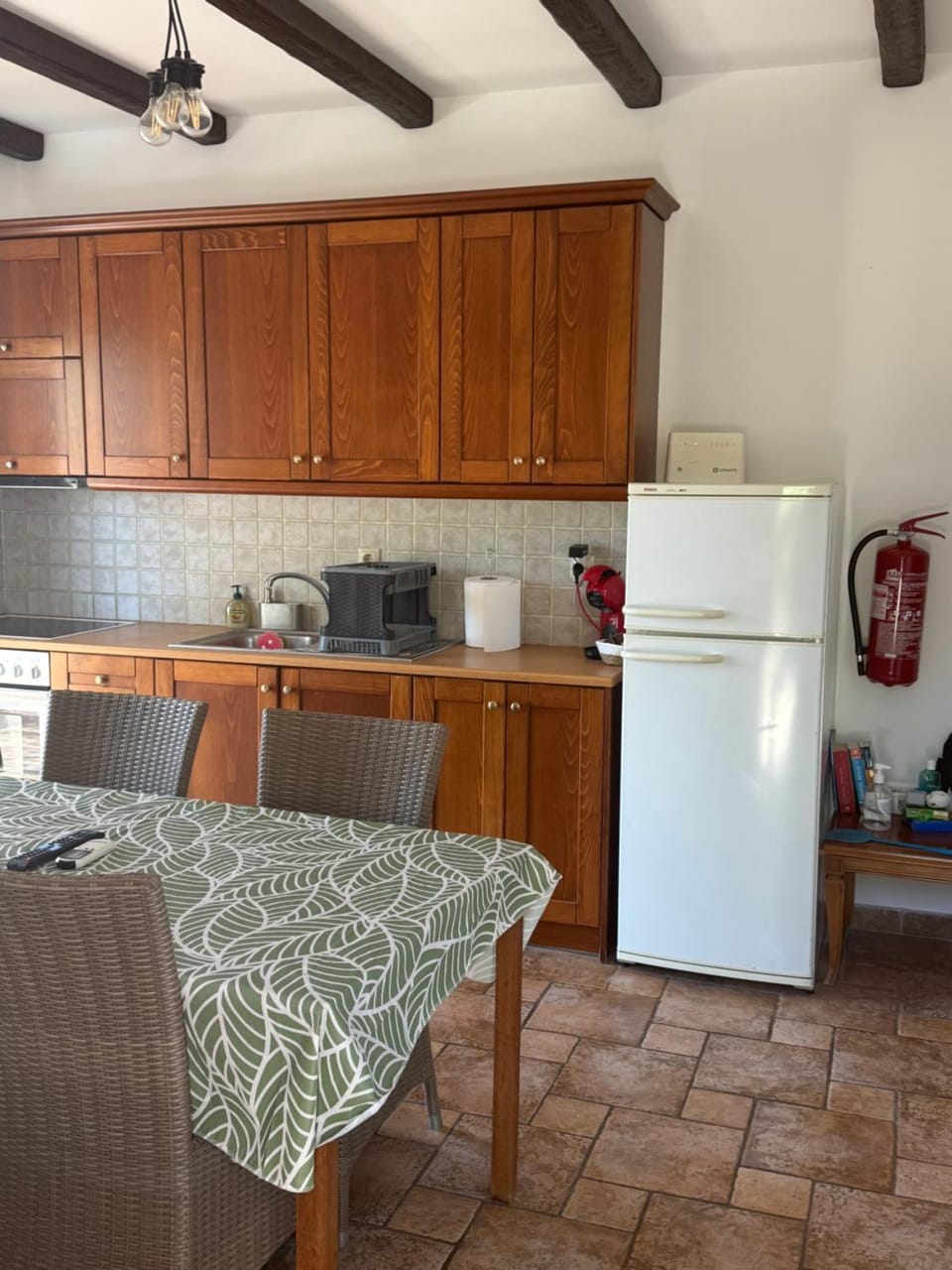 Kitchen or kitchenette, oven